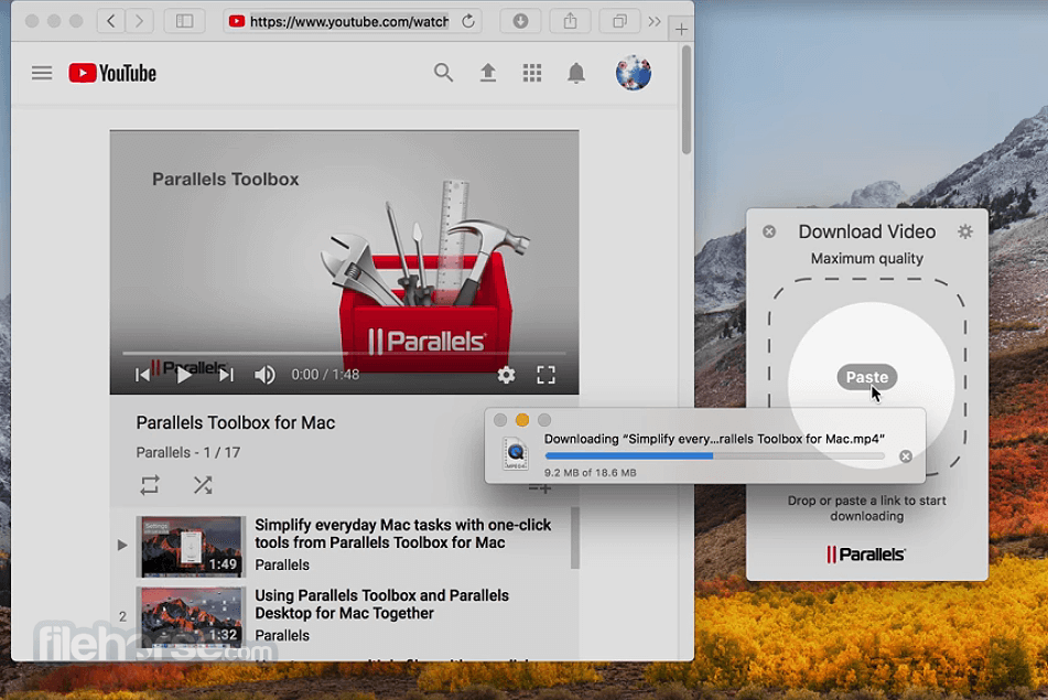 what does parallels toolbox for mac make is easy to do